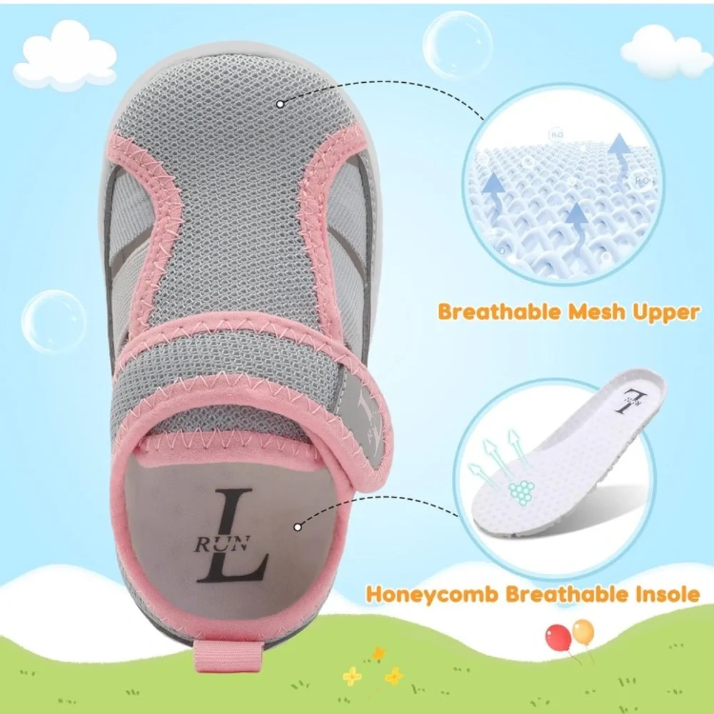 Kids Pink and Gray Water Shoes